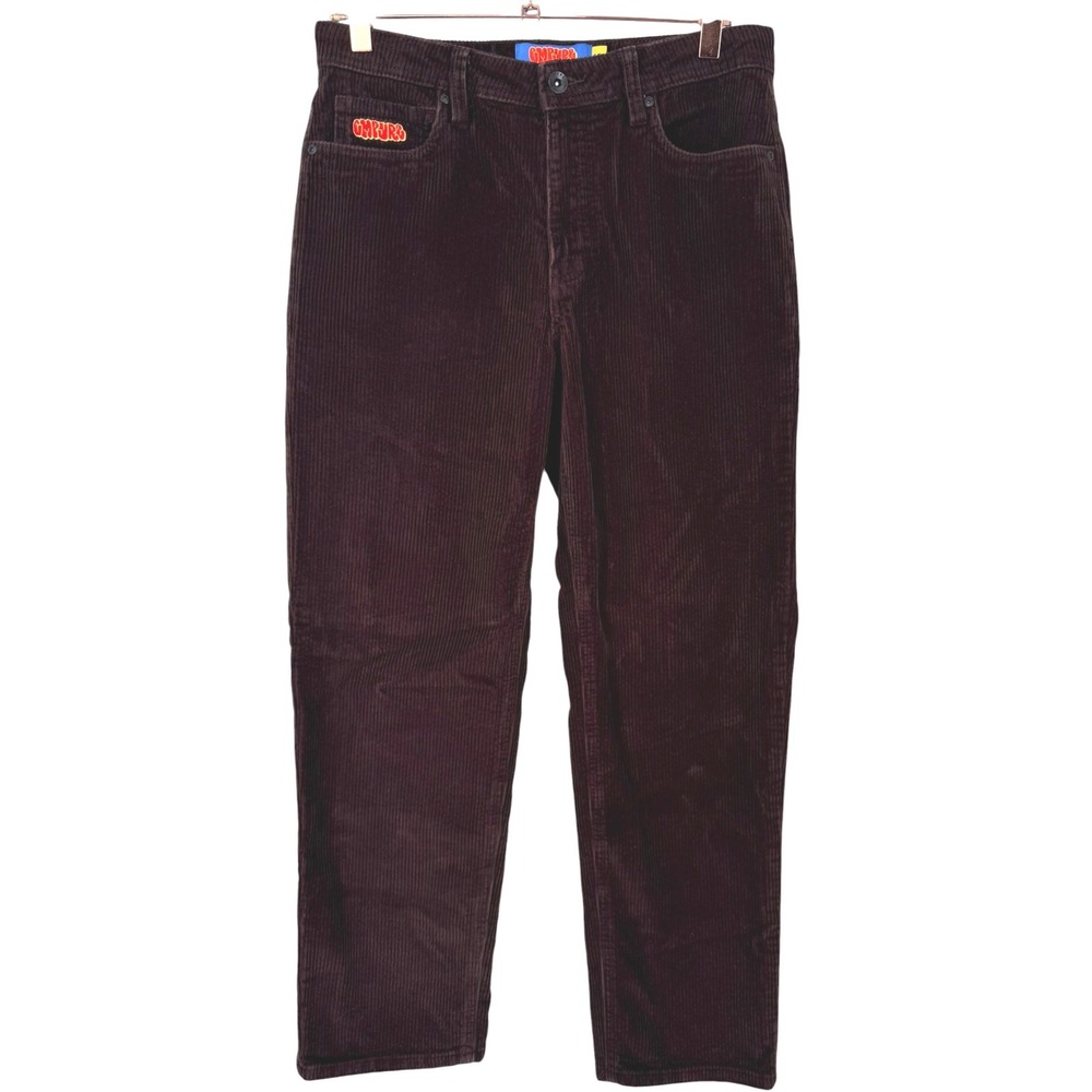 Empyre Brown Corduroy Skate Pants Size 27 Tapered Streetwear Y2K Unisex